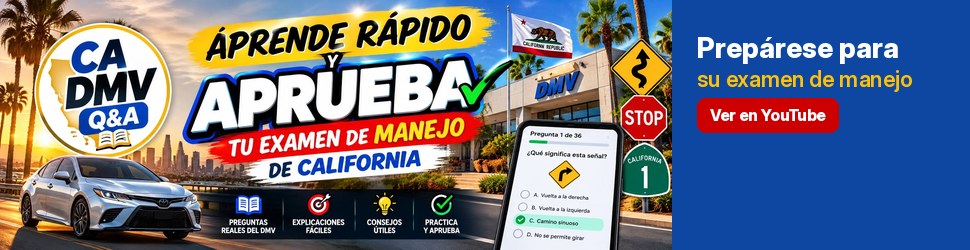 CA DMV Q&A: prepárese para su examen de manejo de California. Ver en YouTube