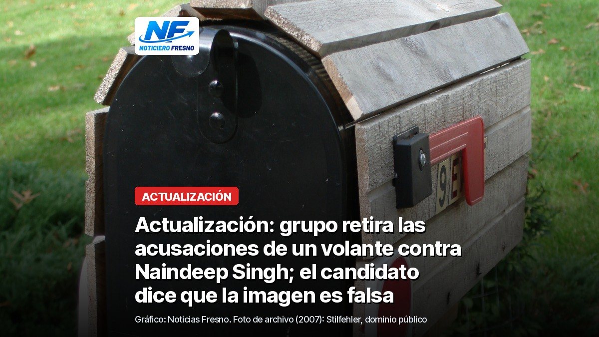 Foto de archivo de un buzón residencial sobre un poste de madera, con el titular de la nota