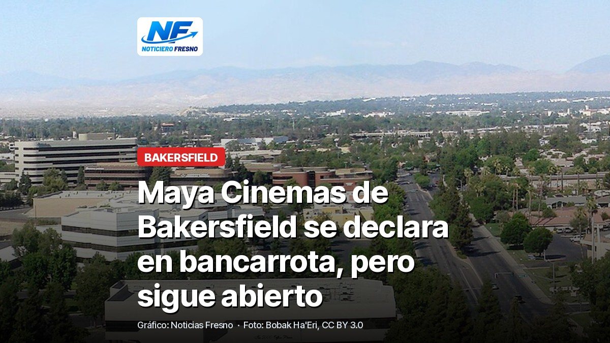 Foto de archivo panorámica de Bakersfield (2008) con el titular de la nota