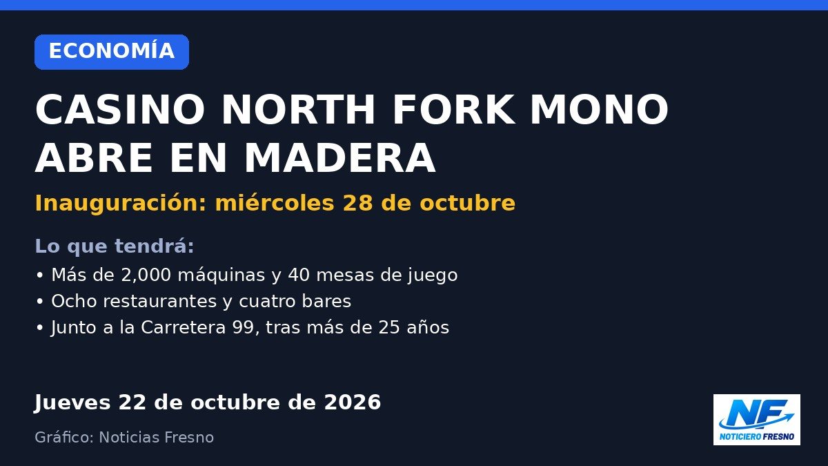 Gráfico: apertura del casino North Fork Mono en Madera