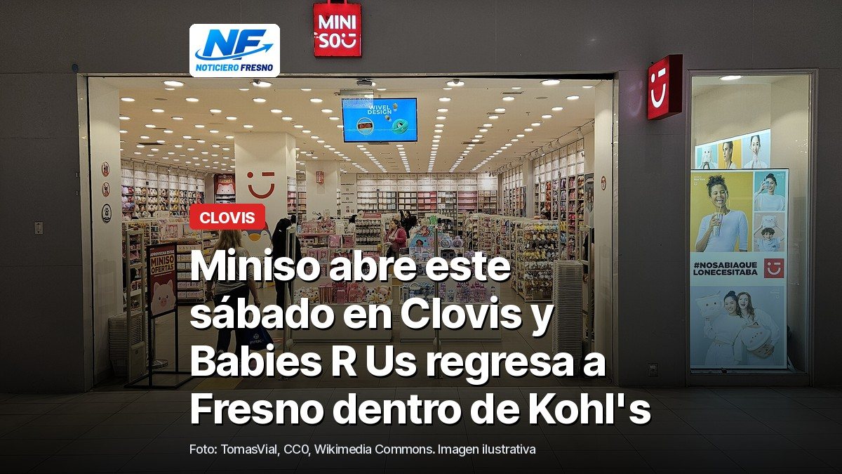Entrada de una tienda Miniso en un centro comercial, con el titular de la nota
