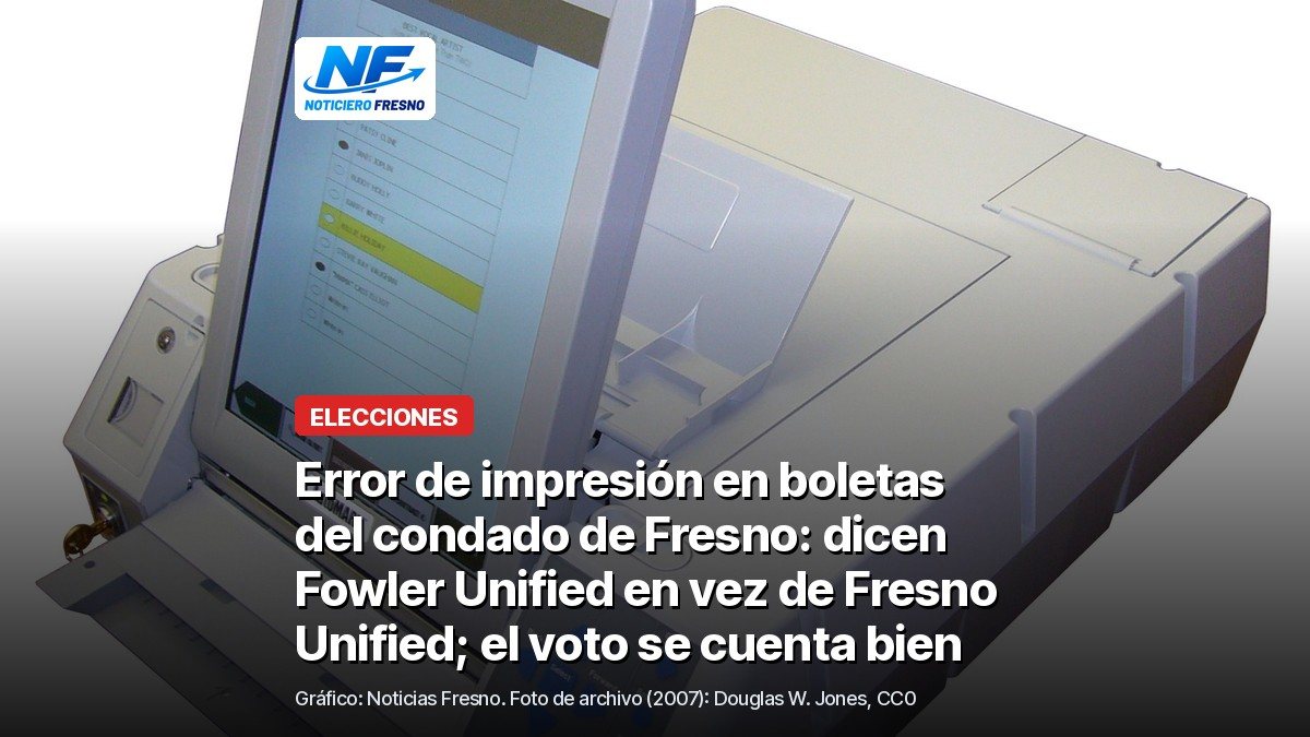 Foto de archivo de 2007 de una máquina para marcar boletas, con el titular de la nota; no es una máquina del condado de Fresno
