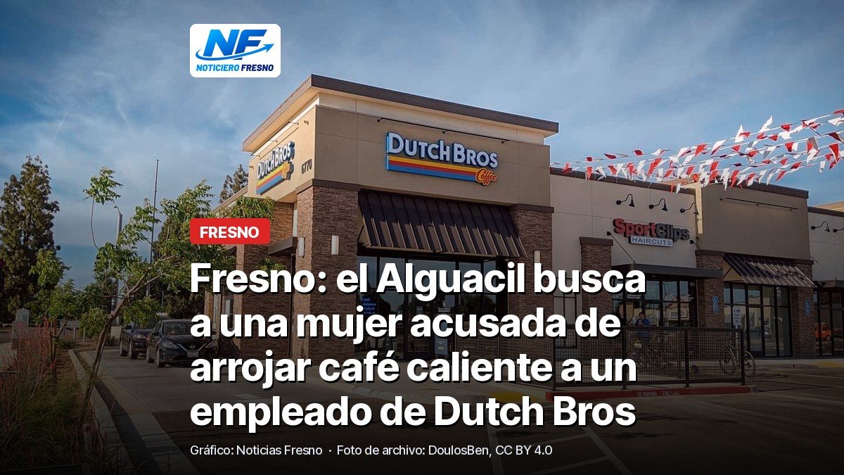 Foto de archivo de otro local de Dutch Bros en Fresno, en Brawley y Herndon, con el titular de la nota; no es el local del hecho