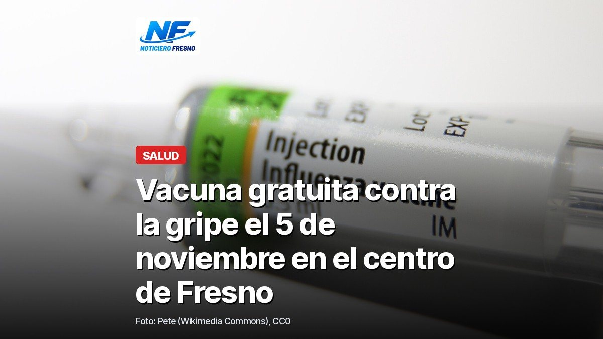 Frasco y jeringa de vacuna contra la influenza, imagen de archivo