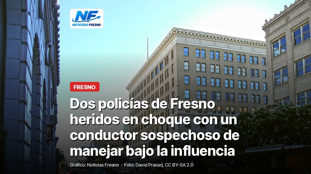Calle Tulare en el centro de Fresno, foto de archivo que no muestra el lugar del choque, con el titular de la nota