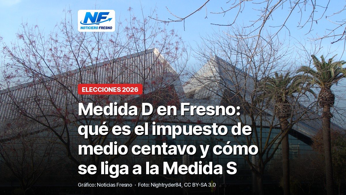 Foto de archivo del edificio del Ayuntamiento de Fresno con el titular de la nota sobre la Medida D