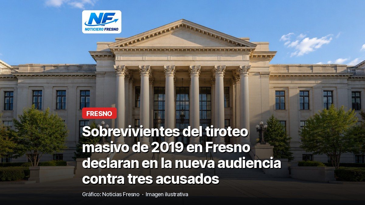 Imagen ilustrativa de la fachada de un edificio de tribunales, con el titular de la nota