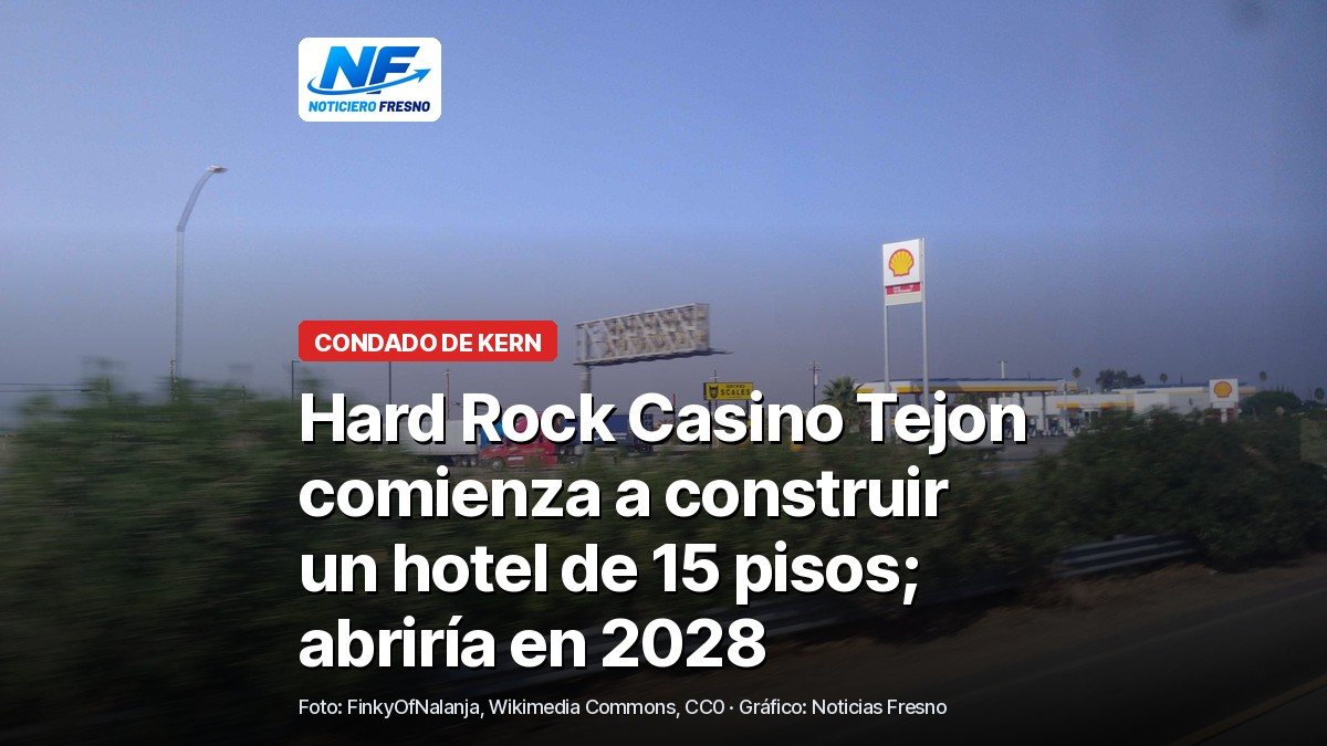 Vista de Mettler, en el condado de Kern, cerca de donde está Hard Rock Casino Tejon, con el titular de la nota
