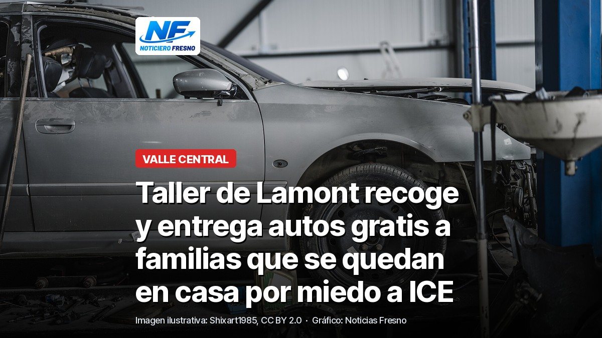 Imagen ilustrativa relacionada con la noticia: Taller de Lamont recoge y entrega autos gratis a familias que se quedan en casa por miedo a ICE