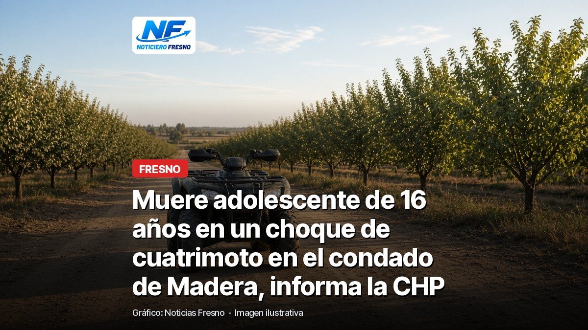 Imagen ilustrativa relacionada con la noticia: Muere adolescente de 16 años en un choque de cuatrimoto en el condado de Madera, informa la CHP