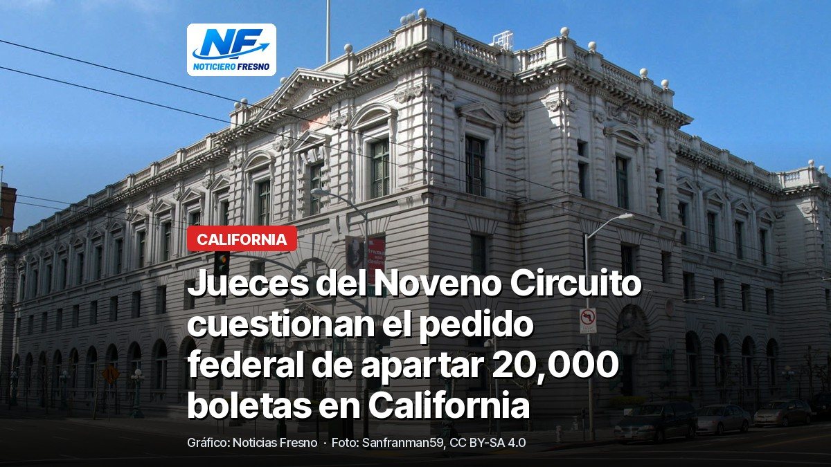 Edificio de la Corte de Apelaciones del Noveno Circuito en San Francisco, foto de archivo, con el titular de la nota