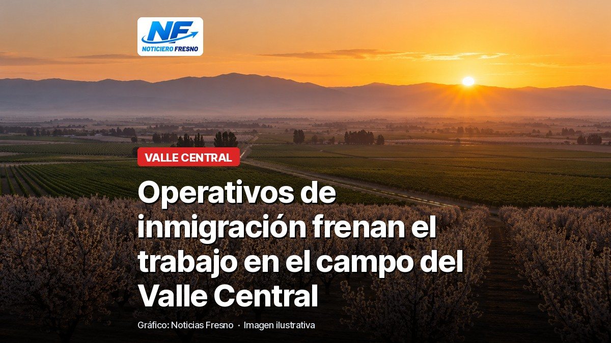 Campos de cultivo del Valle Central bajo el cielo, imagen ilustrativa, con el titular de la nota