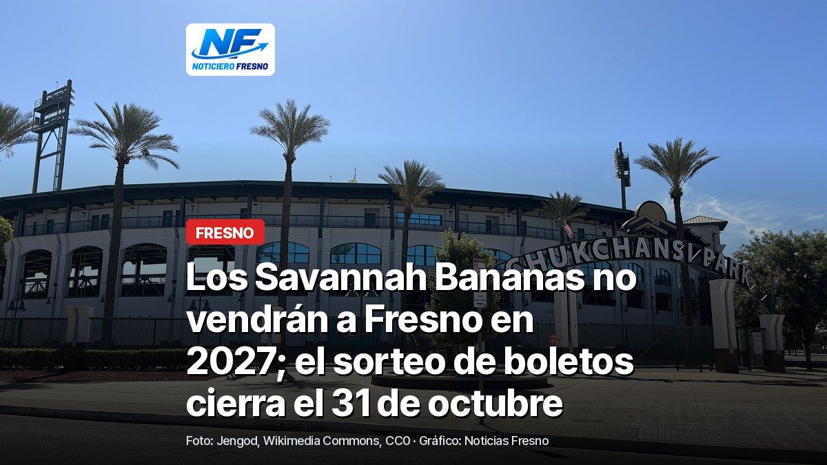 Estadio Chukchansi Park en el centro de Fresno, con el titular de la nota