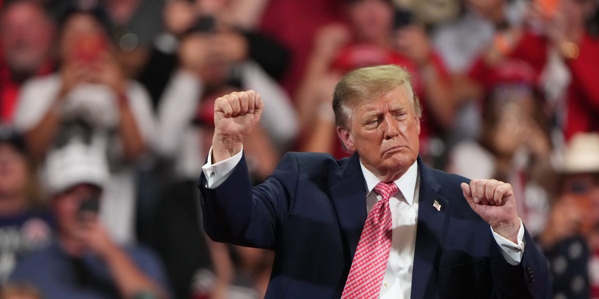 El presidente Donald Trump en un evento público